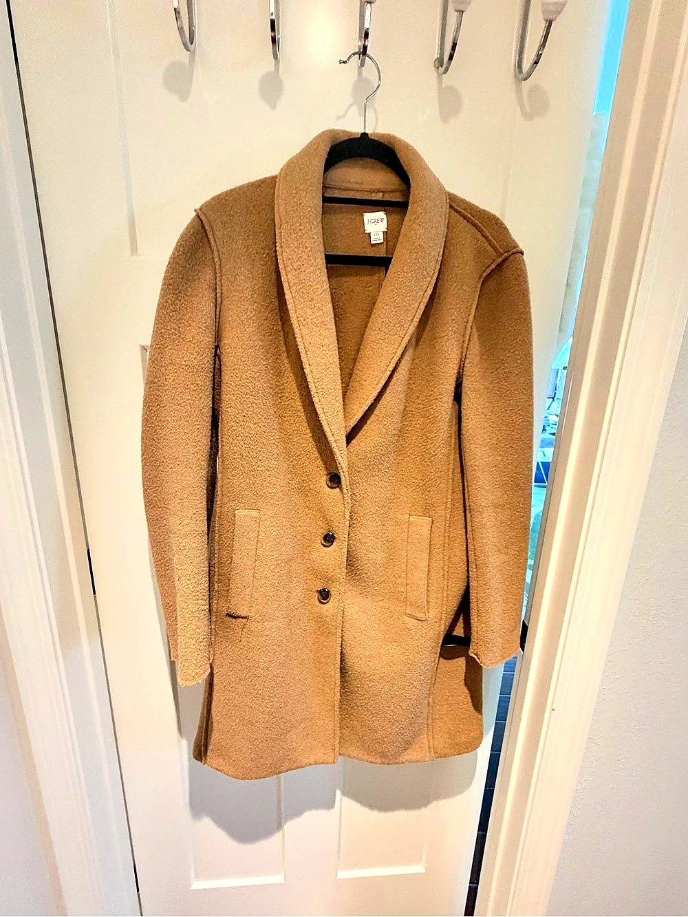 J.Crew Wool Blend Coat in camel Size 10
